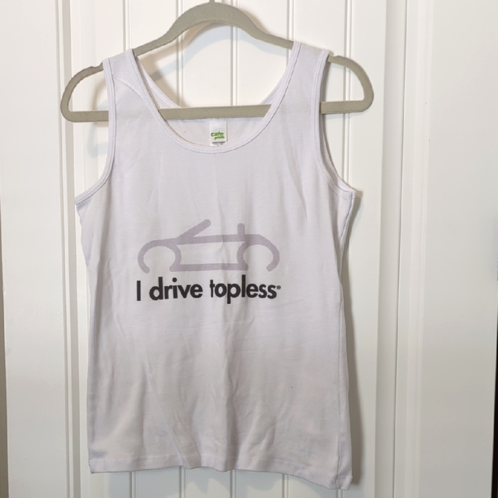 White Graphic Tank Top